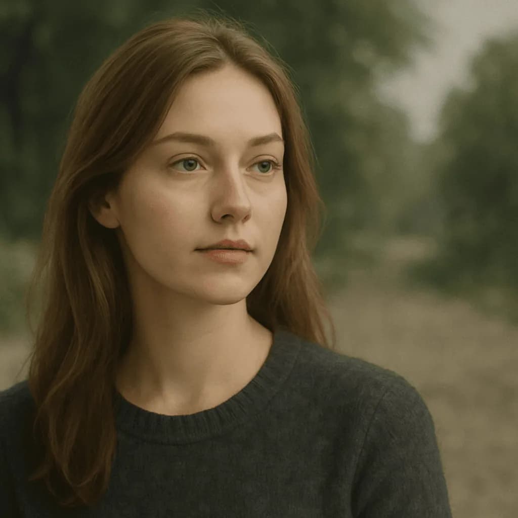 HiDream O1 Image — pixel-native AI image generator online (2048×2048): photorealistic portrait sample in natural outdoor light